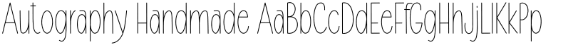 Autography Handmade font