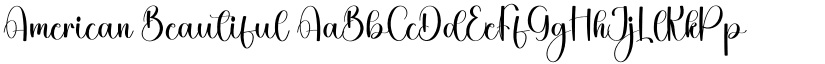 American Beautiful font