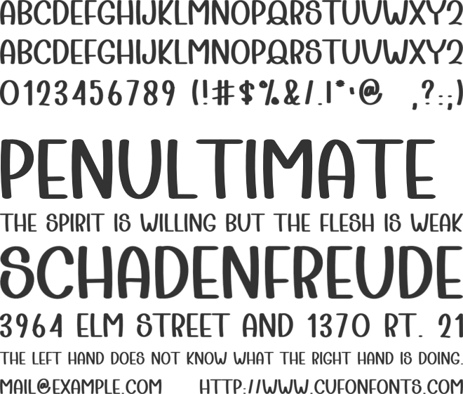 Easter Planner font preview