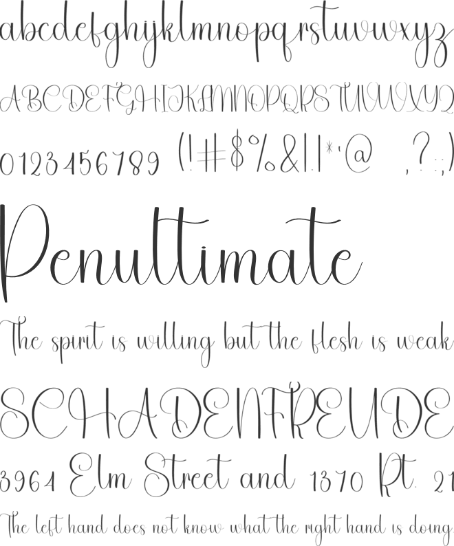 Perfect Alphabet font preview