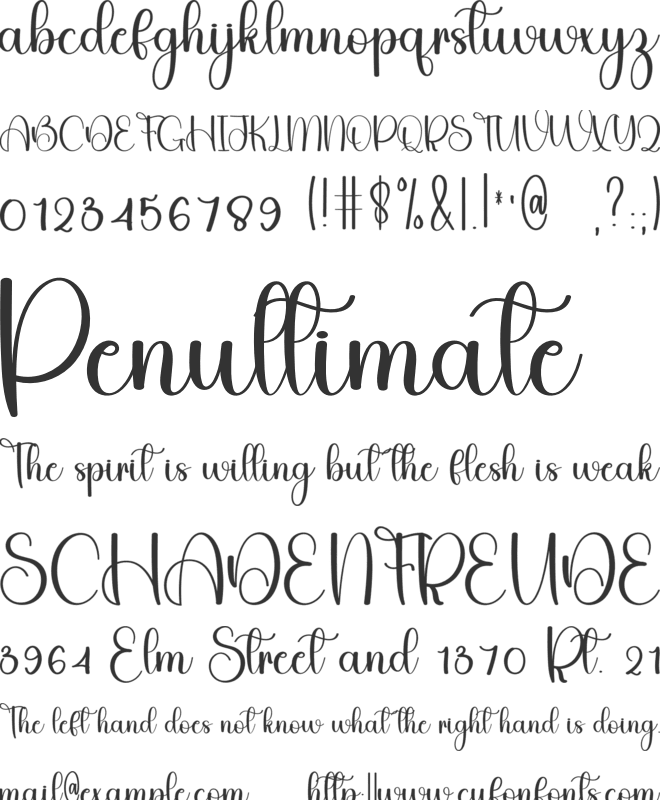 Ditigal Birthday font preview