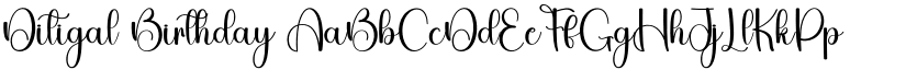 Ditigal Birthday font