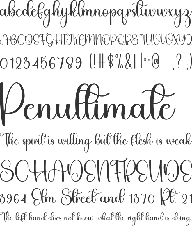 Perfect Girly font preview