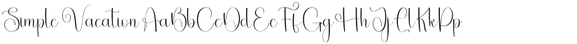 Simple Vacation font