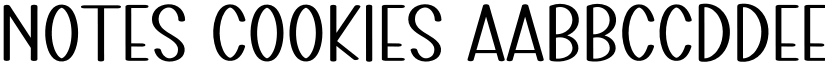 Notes Cookies font