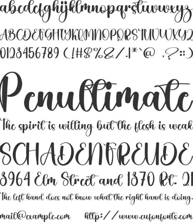 The Balista font preview