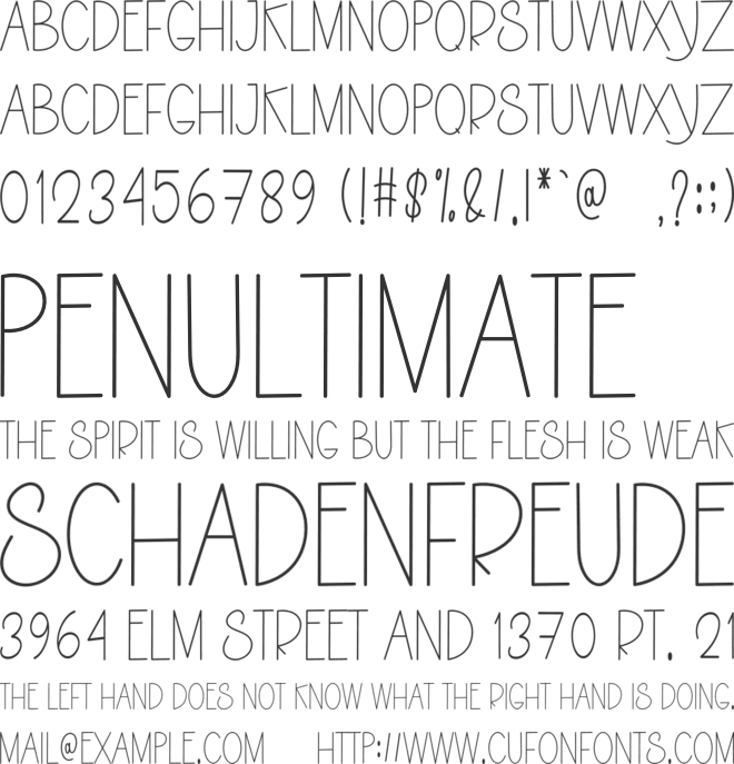 Special Birthday font preview