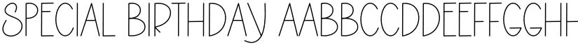 Special Birthday font