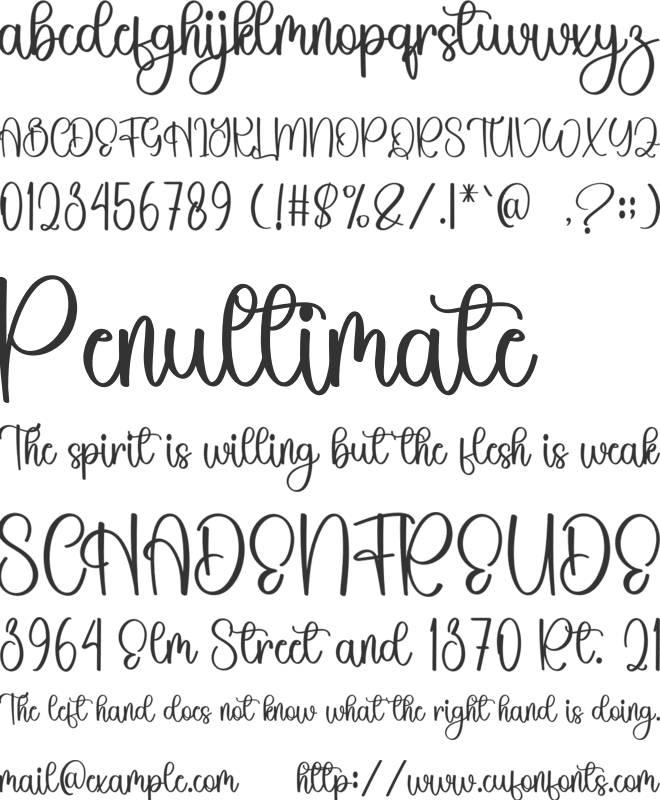 Tropical  Butter font preview