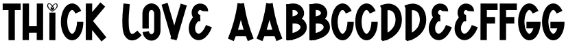 Thick Love font