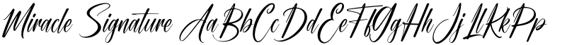 Miracle Signature font