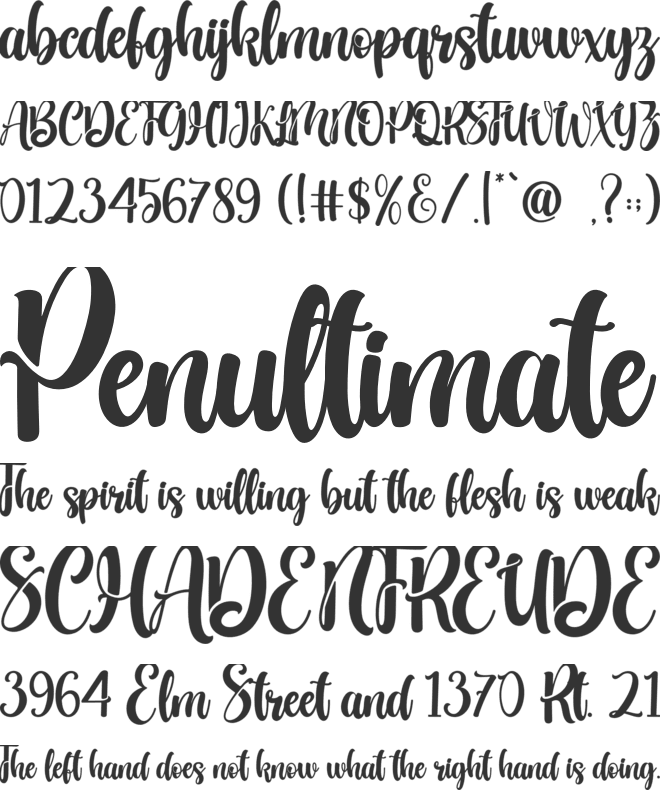 Hello Winter font preview