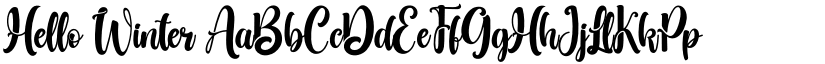 Hello Winter font