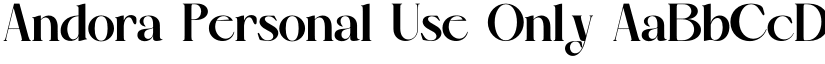 Andora Personal Use Only font download