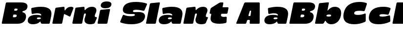 Barni Slant font