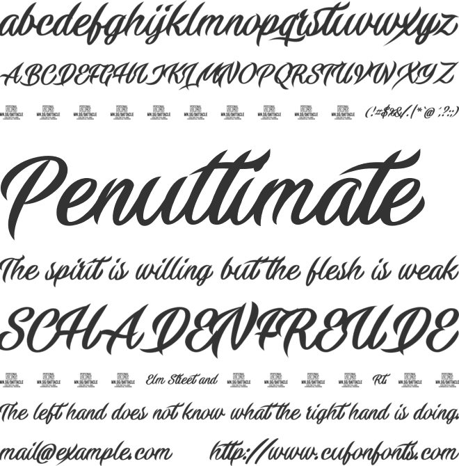 Dattacle Black PERSONAL USE font preview