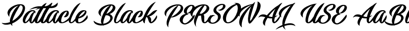 Dattacle Black PERSONAL USE font
