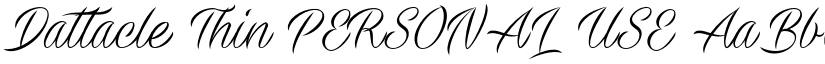 Dattacle Thin PERSONAL USE font