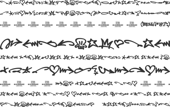 Aerosoldier Basic Symbol PERS font preview