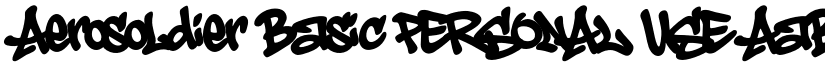 Aerosoldier Basic PERSONAL USE font