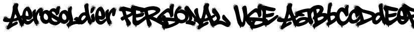 Aerosoldier PERSONAL USE font