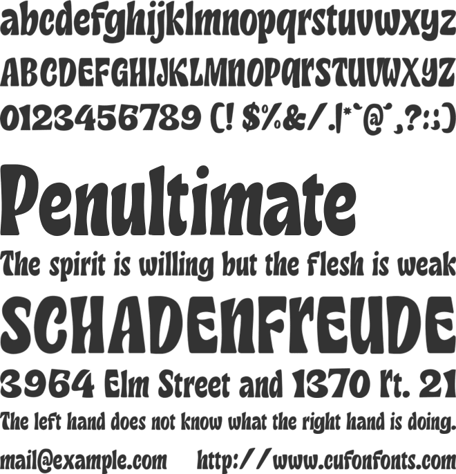 Moustache Choubidou font preview