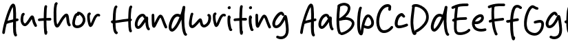 Author Handwriting font