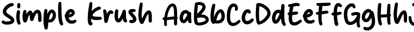 Simple Krush font download