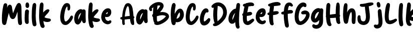 Milk Cake font