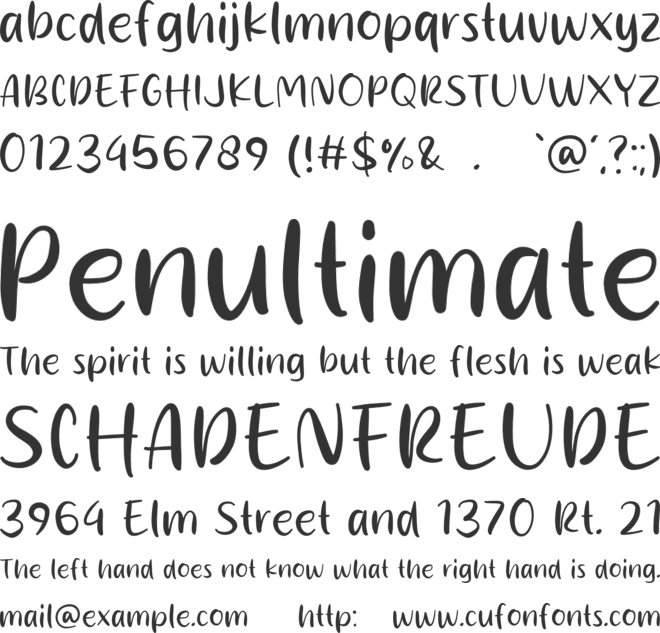 Smoth Melon font preview