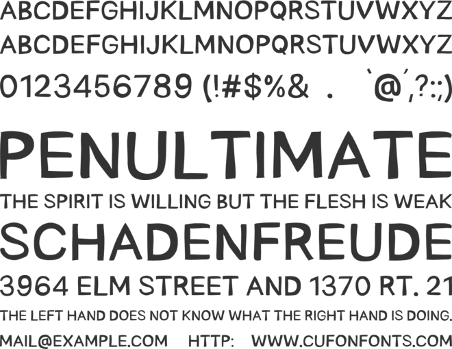 Post Wall font preview