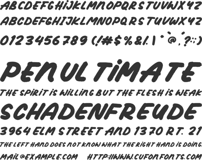 NCL Amore Benkova font preview