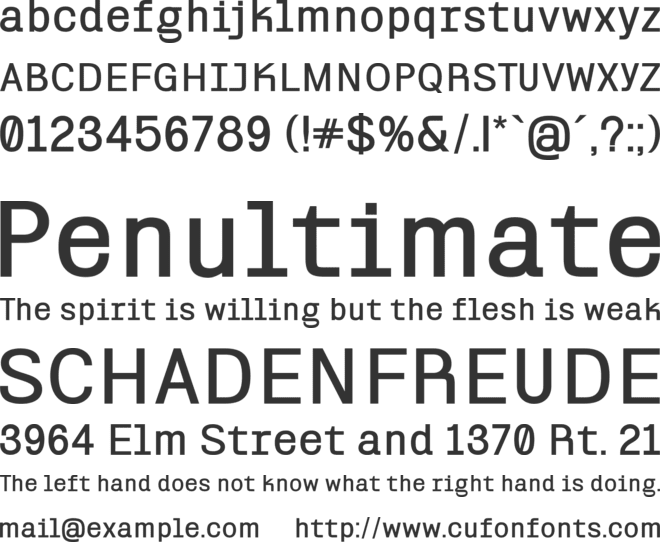 Miracle Mono font preview