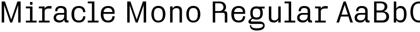 Miracle Mono Regular font