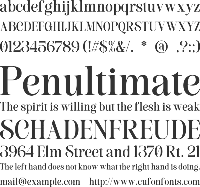 Sherly Kitchen font preview