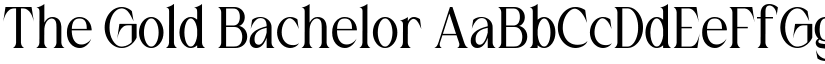 The Gold Bachelor font