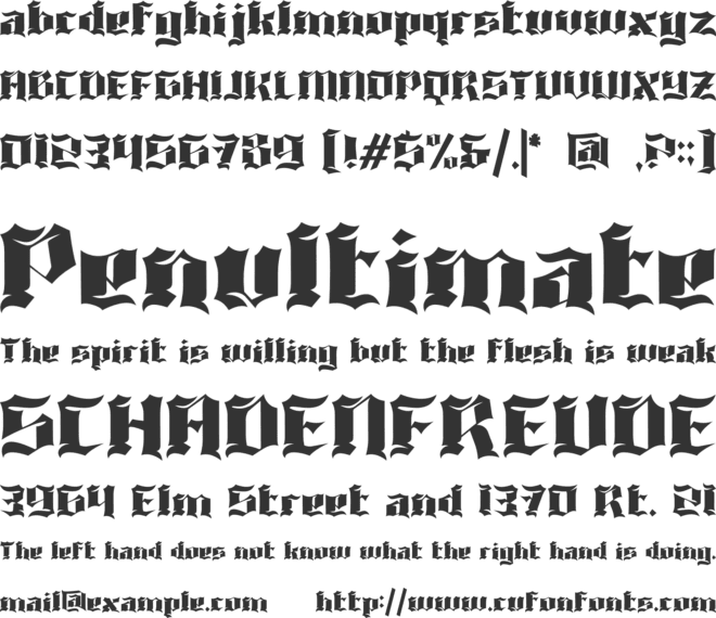 Blckpunk font preview