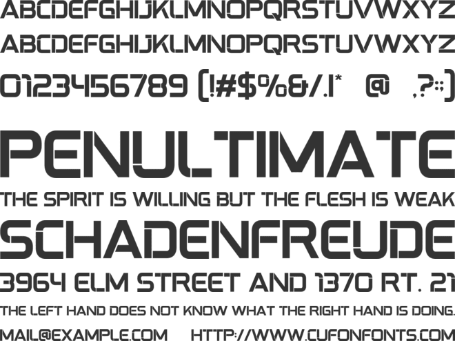 Organix font preview