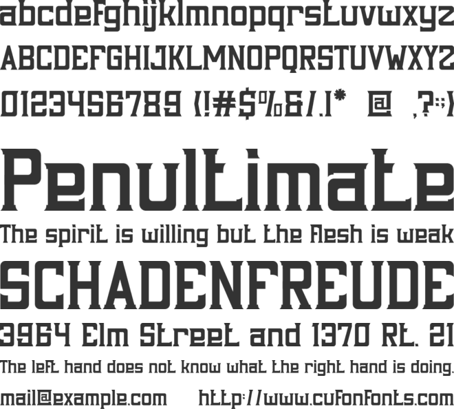 Black Timber font preview