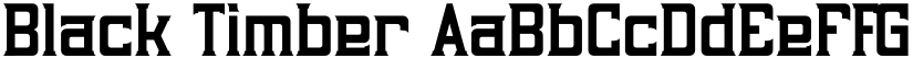 Black Timber font