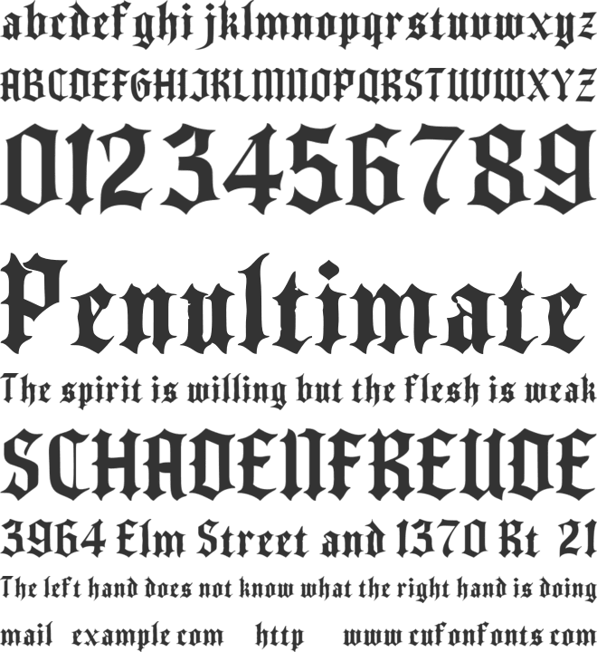 Ebon Sigil font preview
