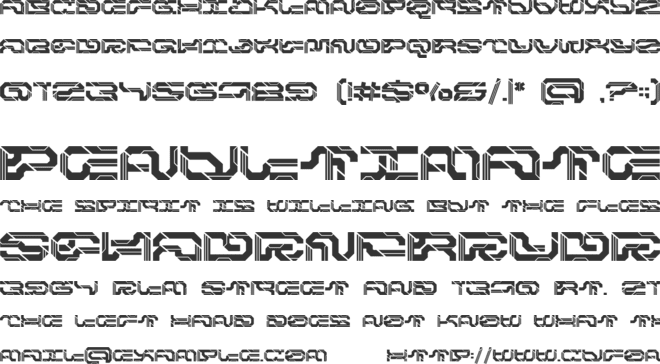 Autocron font preview