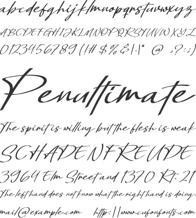 Aristiq Signature font preview
