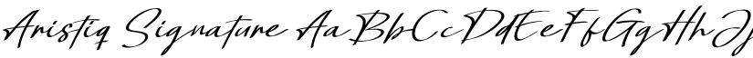 Aristiq Signature font