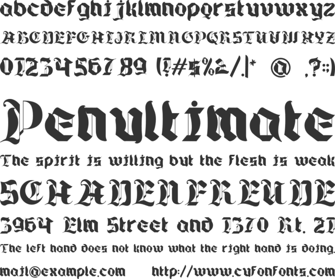 Rune font preview
