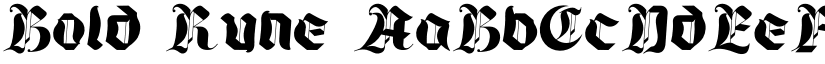 Bold Rune font