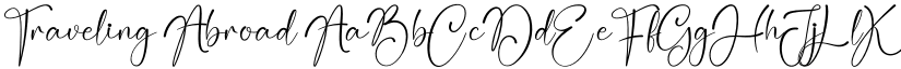 Traveling Abroad font