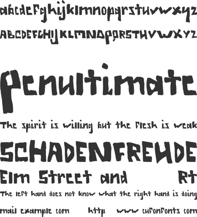 PoorLittleBaby font preview