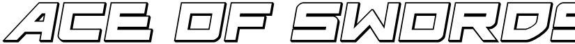 Ace of Swords 3D Semi-Italic font