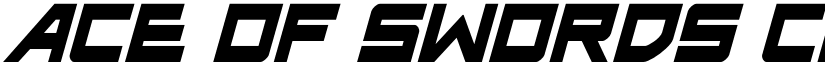 Ace of Swords Condensed Italic font